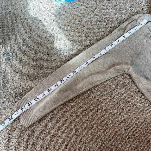 Tempo Paris Beige Knit Cowl Neck Sweater Soft Cozy Light Women Plus 1X Stretch - Picture 3 of 6